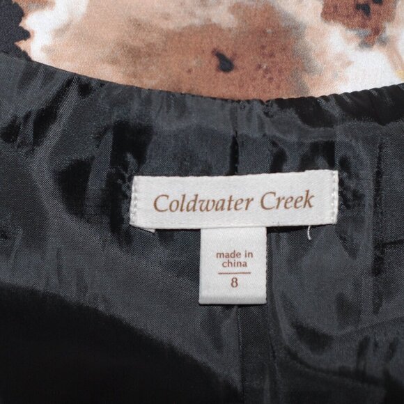 Coldwater Creek Size 8 Evening Jacket No Pockets Shoulder Pads Floral Dressy LNC - Picture 7 of 9